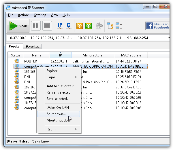 Advanced IP Scanner