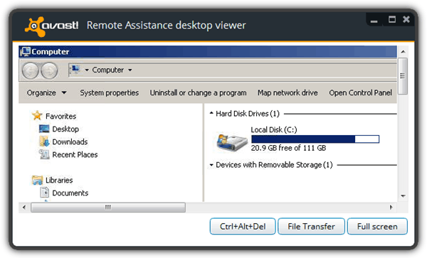 Avast Remote Assistance Desktop Viewer