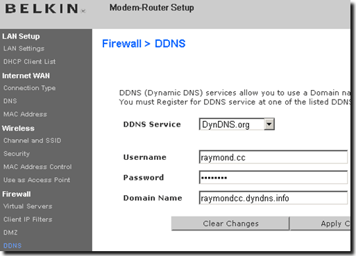 Belkin Router Configuration