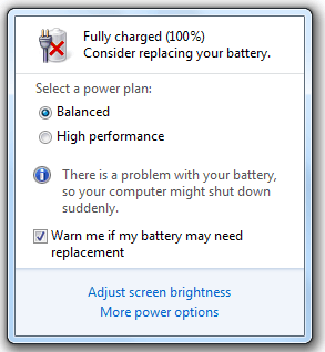 Consider replacing your battery