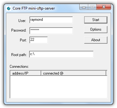 Core FTP Mini SFTP Server