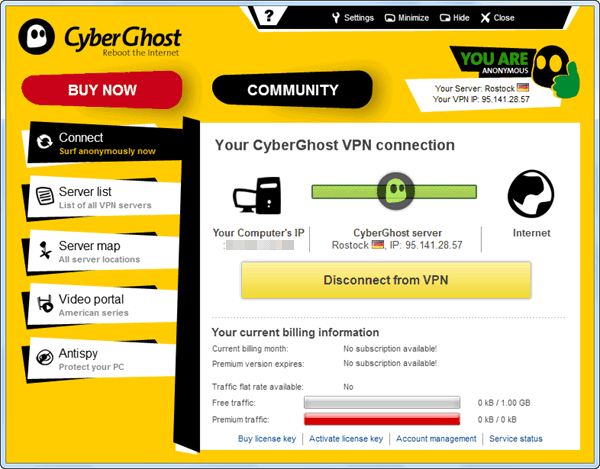 Free CyberGhost VPN
