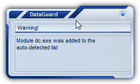 Dataguard Warning window