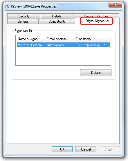 Digital Signature Properties