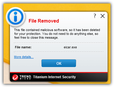 File Removed EICAR