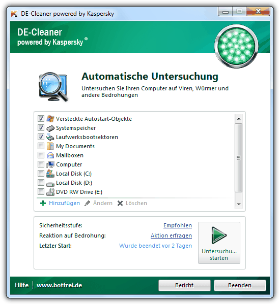 Kaspersky DE-Cleaner