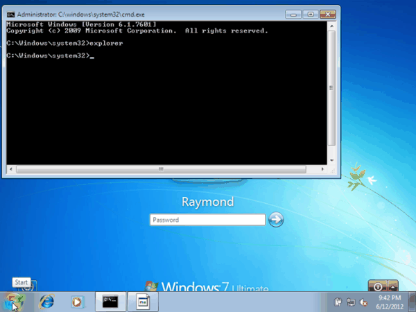 Launch Command Prompt CMD before login