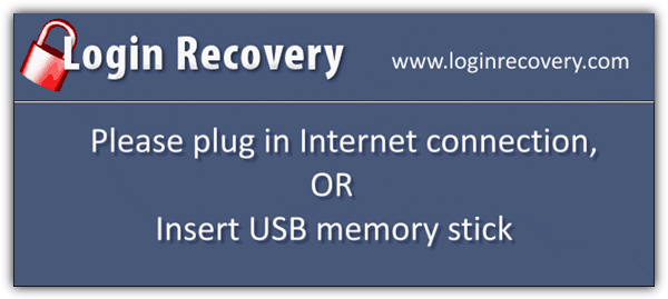 Login Recovery Insert USB