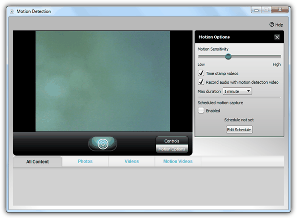 Logitech Webcam Software Motion Detection