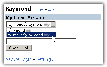 mail2web account