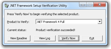 Verify .NET Framework