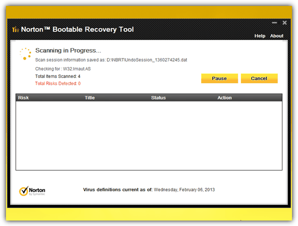 Norton Bootable Recovery Tool