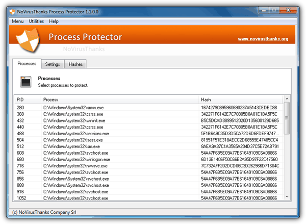 NoVirusThanks Process Protector