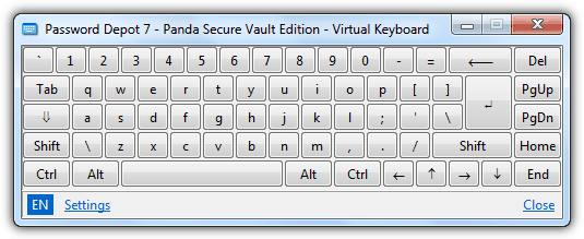 Panda Antivirus Virtual Keyboard