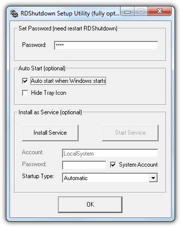 rdshutdown setup utility