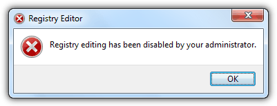 Regedit Disabled