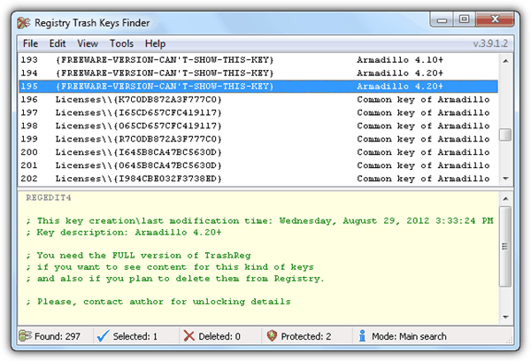 Registry Trash Keys Finder Free