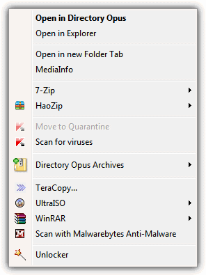 Cleanup Right Click Context Menu