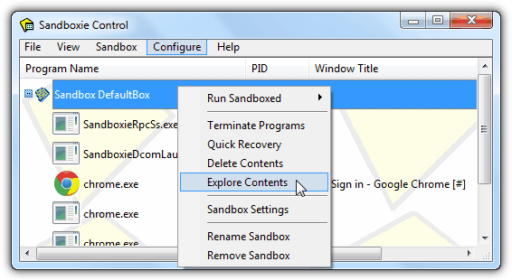 Sandbox Folder to Check