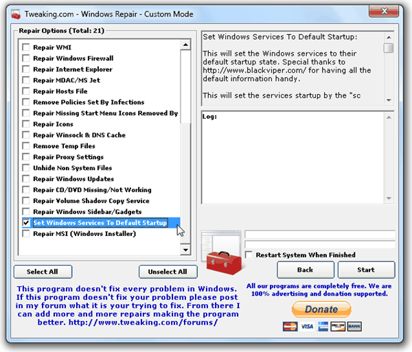 Windows service stopping. Windows Repair на русском. Windows Repair включить. Tweaking com Windows Repair на русском. Repair Mode.