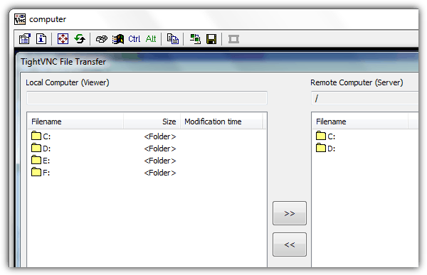 ShowMyPC TightVNC File Manager