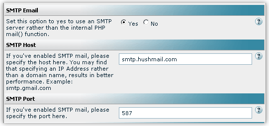 vBulletin SMTP Email