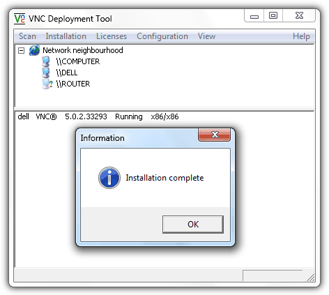 RealVNC Deployment Tool