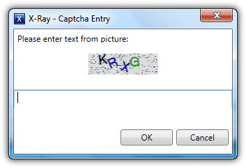 X-Ray CAPTCHA entry