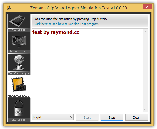 Zemana ClipboardLogger Simulation Test