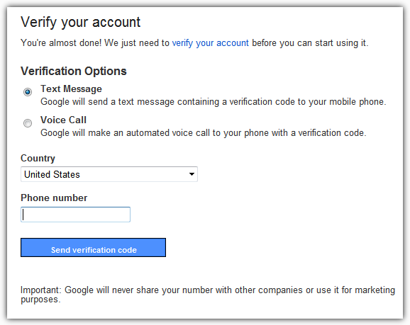 Gmail Verify Your Account