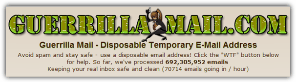 guerrillamail disposable messages