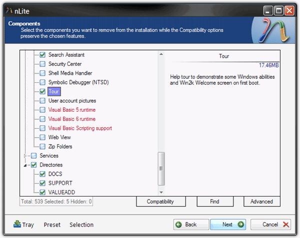 nlite remove components