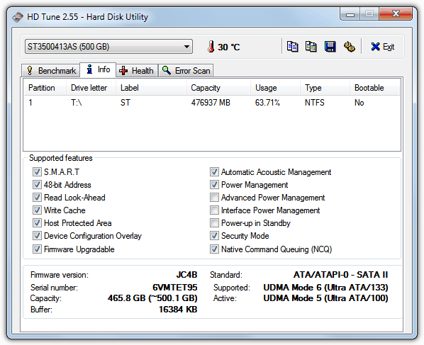 HD Tune Hard Disk Utility & Benchmark Tool