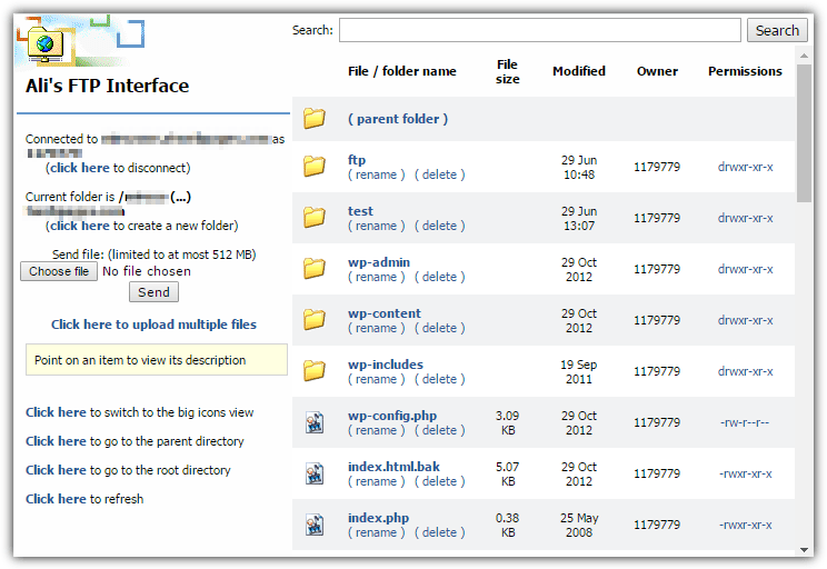 alis ftp interface