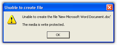 The media is write protected