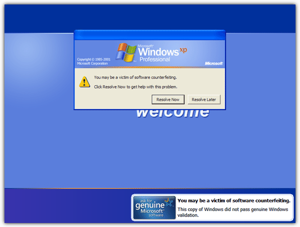 you may be a victim of software counterfeiting