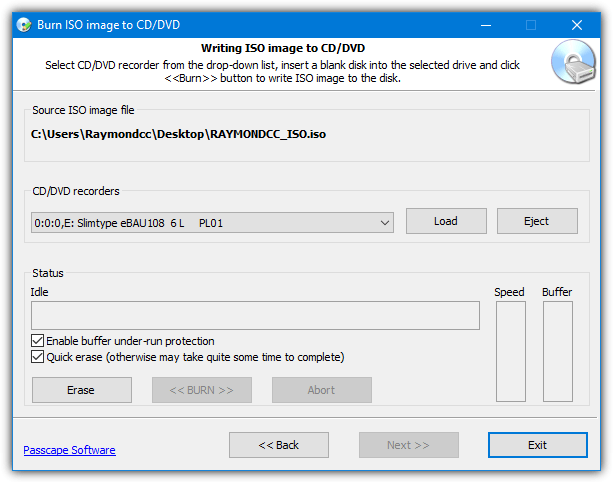 Passcape iso burner 1