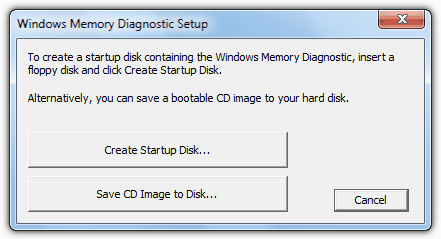 Windows Memory Diagnostic Setup