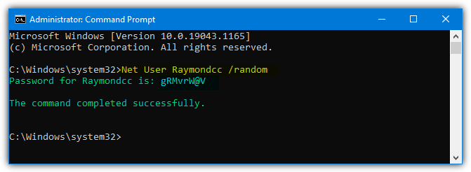 Net user random command