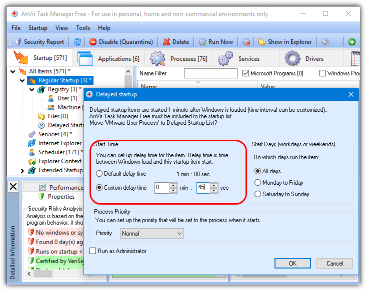 anvir task manager delay startup