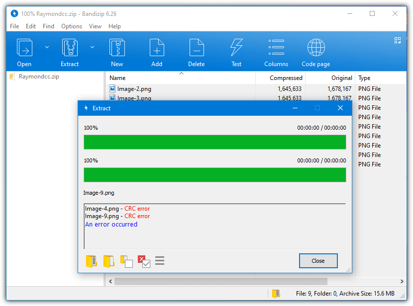 Bandizip recover zip files