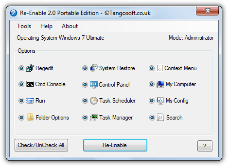 Tangosoft Re-enable
