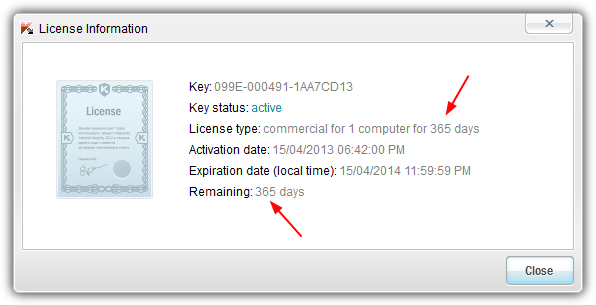 kaspersky commercial license for 365 days