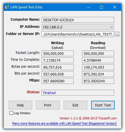 lan speed test lite