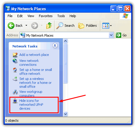 fix taskbar hang by hiding upnp icons