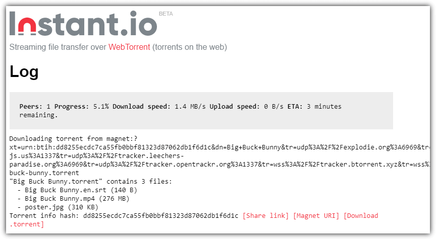 instant.io download torrents via your browser
