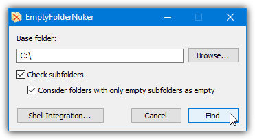 empty folder nuker