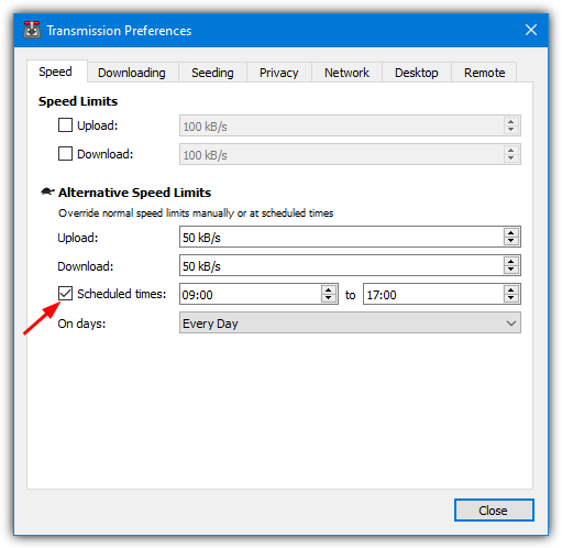 Transmission scheduler