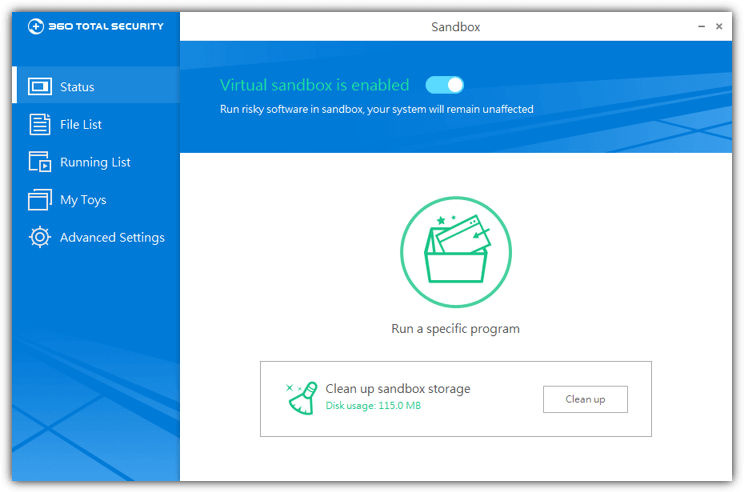 360 total security sandbox