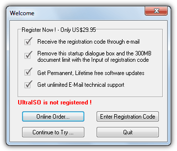 Unregistered UltraISO